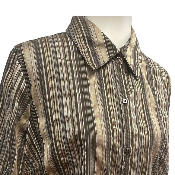 Lot of 2 Apt 9 Womens 1X 3/4 Sleeve PolyCotton Essential Button Down Shirts - Picture 3 of 11